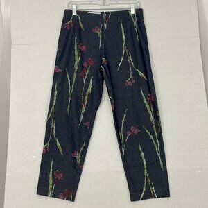 Equestrian Designs Pants, High Waist, Rear Zip, Painted Floral Print, Medium